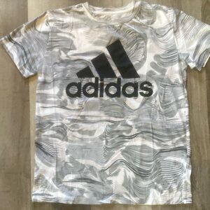 Adidas Gray and Black Short Sleeve Tee